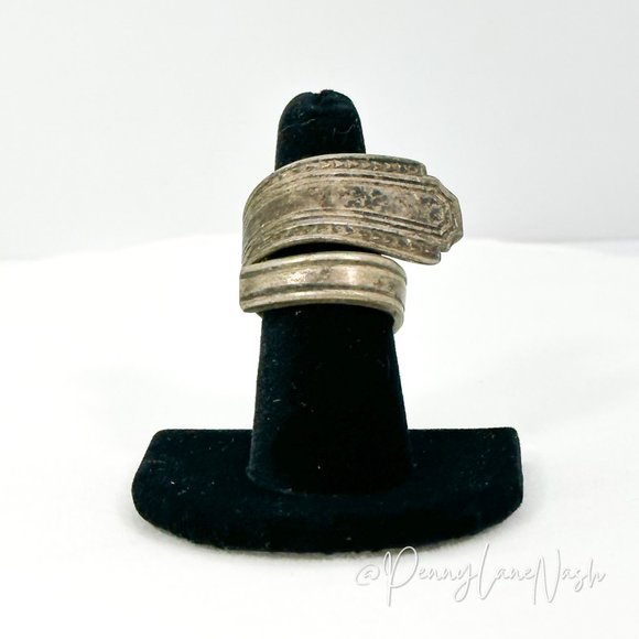 Vintage Jewelry - Vintage Silver Bent Spoon Bypass Ring